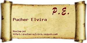 Pucher Elvira névjegykártya